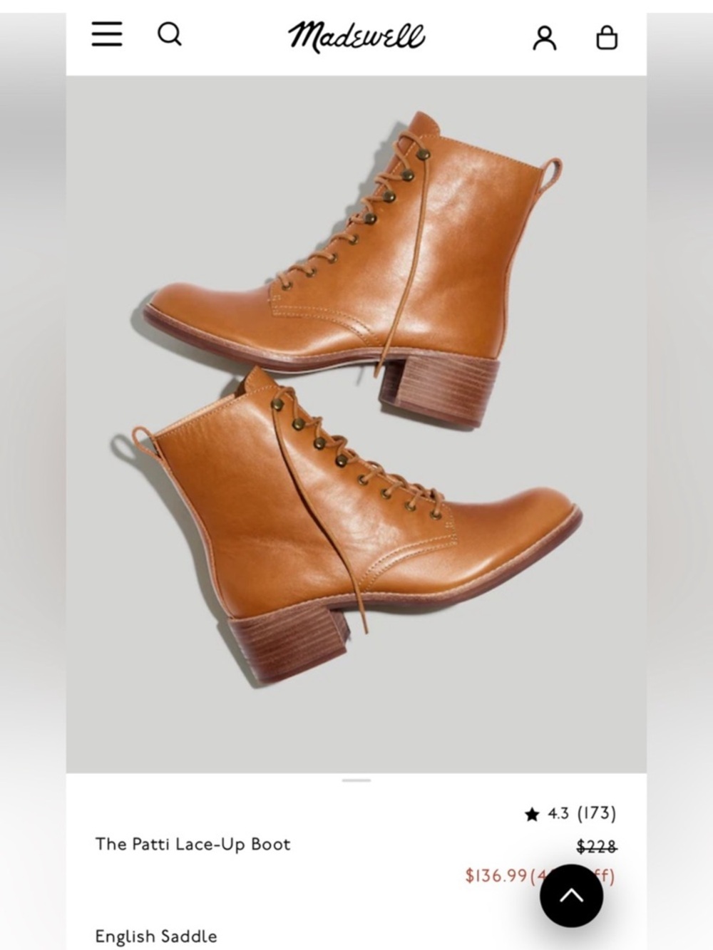 Madewell Patti Lace-Up Leather Ankle Boots (i179) - Picture 12 of 16